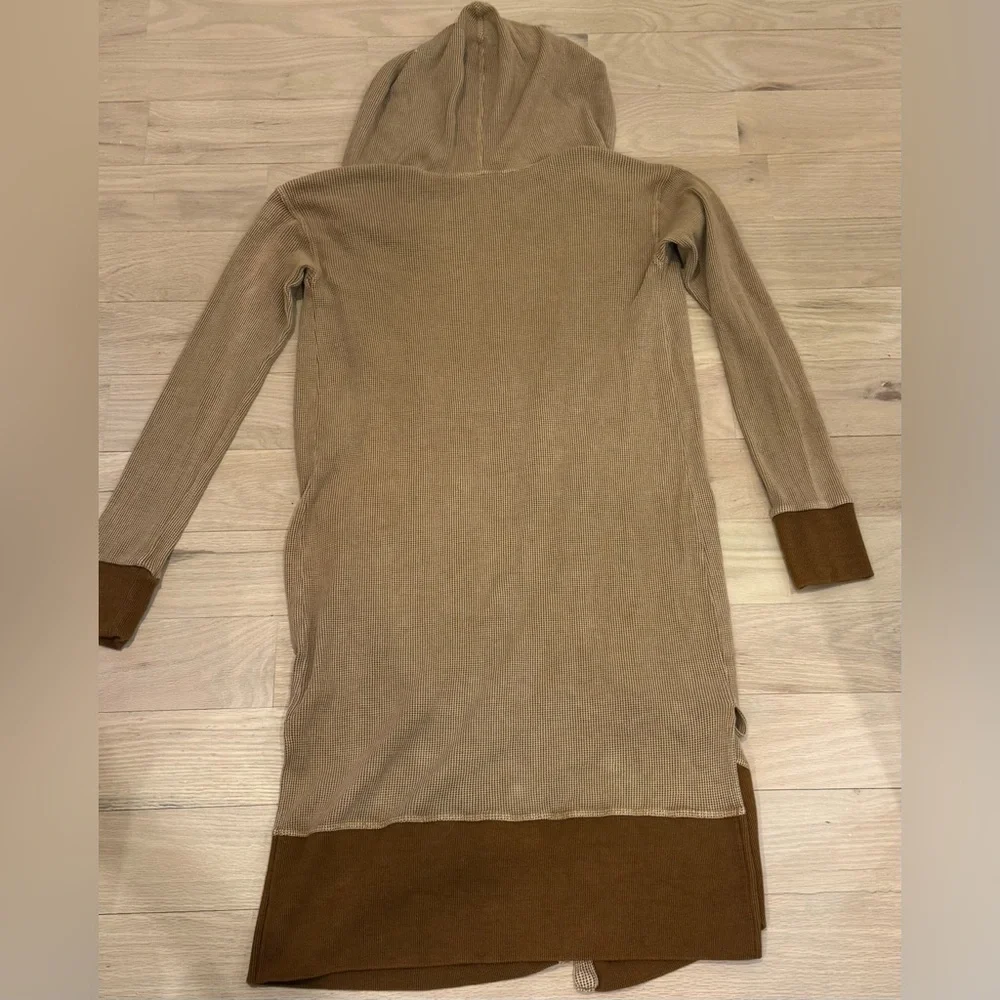 NEW Buckle BKE XS Brown Hoodie Duster Cardigan Sweater Mystree NWT Hooded Top - Picture 2 of 9